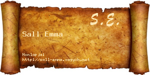 Sall Emma névjegykártya