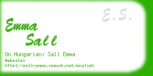 emma sall business card